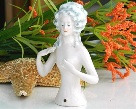 Vintage Half Doll Nude German Hands Arms Away Sewing Pincushion 7195 Doll Making Repair