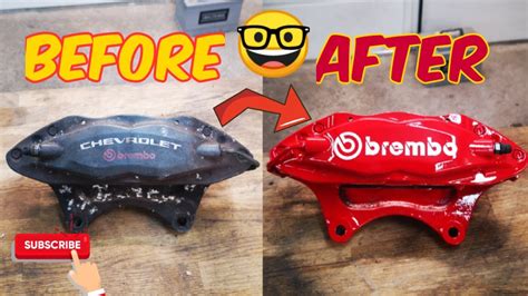 How To Custom Paint Brembo Calipers Properly Like New Youtube