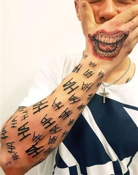 Top More Than 81 Joker Hand Tattoo Smile In Cdgdbentre