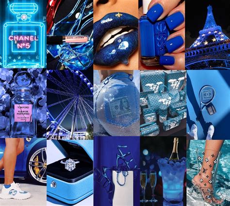 Boujee Blue Aesthetic Wall Collage Kit Blue Aesthetics Etsy