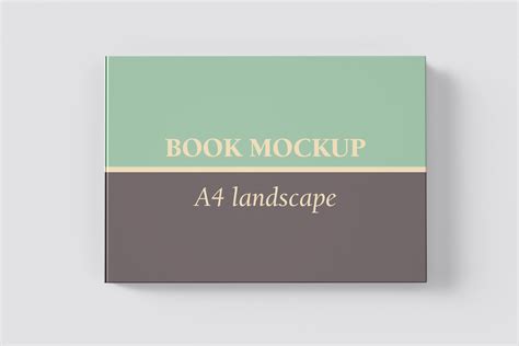 Landscape Book Mockup 12 Views By Illusiongraphic Thehungryjpeg