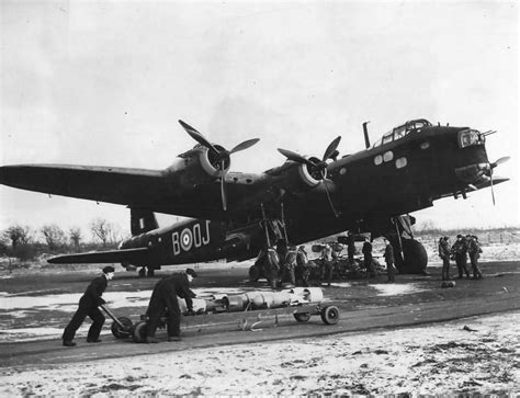 Short Stirling W7455 code OJ-B of No.149 Squadron RAF Bomber Command at ...