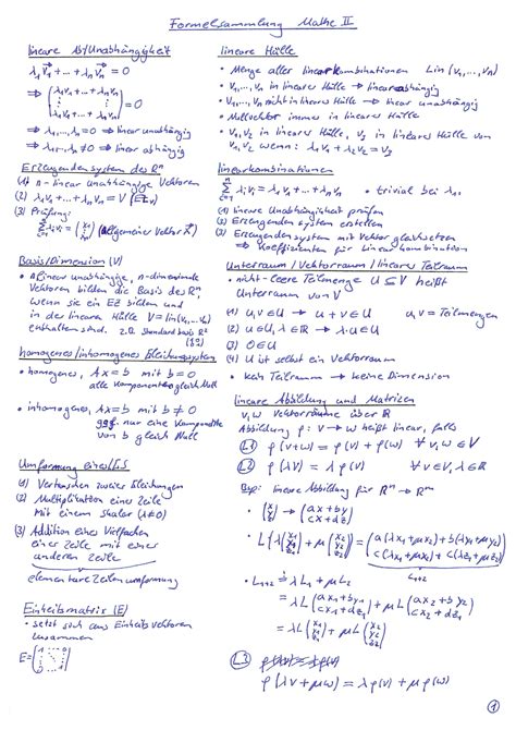 Formelsammlung Mathe Ii Neu Mathematik Ii Bau Tu Darmstadt