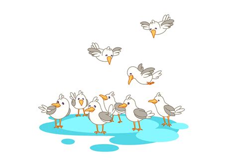 Birds in group 619089 Vector Art at Vecteezy