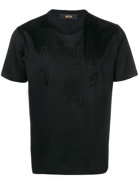 Mcm Classic Print T In Black Modesens Print T Shirt Shirts T