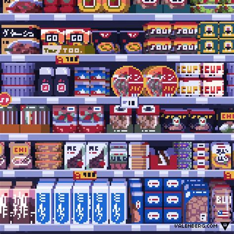 An Image Of A Store Filled With Shelves Full Of Foods And Snacks In