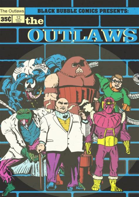 The Outlaws Comic Cover Black Bubble Comics Digital Art AI