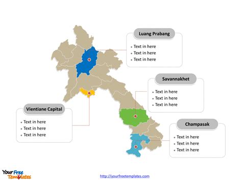 laos map   provinces  powerpoint template