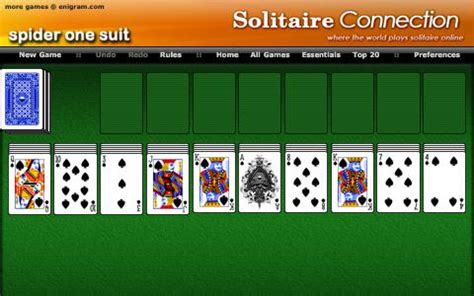 Spider One Suit Solitaire Connection Games