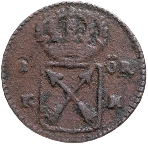 Монета Швеция 1 эре (ore) 1719 стоимостью 1358 руб.
