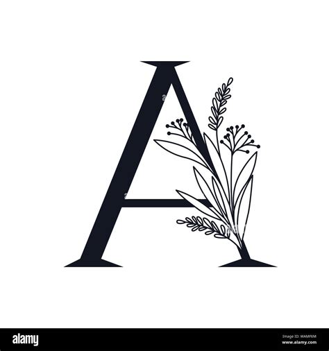 Letter Of The Alphabet With Leaves Stock Vector Image And Art Alamy