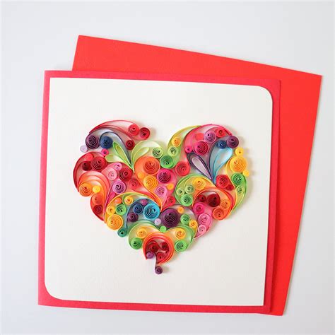 Love Heart Greeting Card Anniversary Card For Couple Heart Etsy