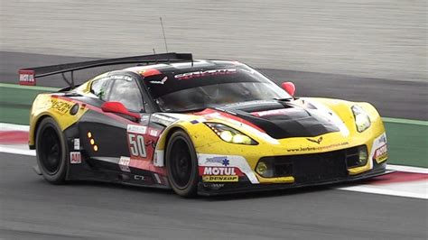 Corvette C7 R GTE V8 Sound On Track Larbre Competition At 4h Of