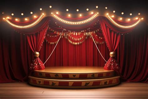 Circus stage lighting curtain theater. | Premium Photo Illustration ...