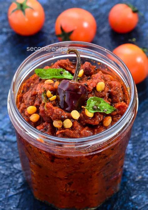 Instant Tomato pachadi | Andhra Tomato Pickle recipe - SecondRecipe