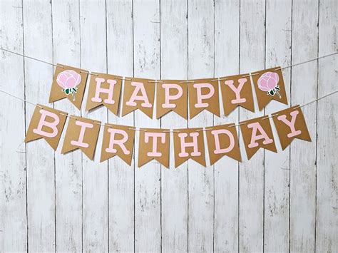 Personalized Floral Birthday Banner - Etsy