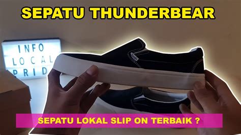 REVIEW SEPATU SLIP ON BLACK WHITE THUNDER BEAR SEPATU SLIP ON TERBAIK