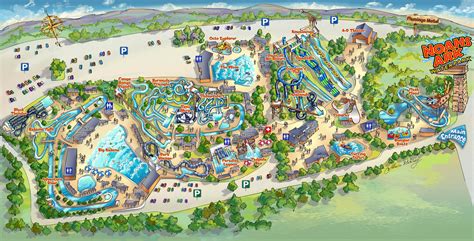 Noahs Ark Theme Park Map Illustration