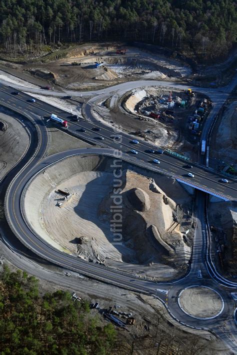 Luftaufnahme Ferch Baustelle An Der Verkehrsf Hrung An Der