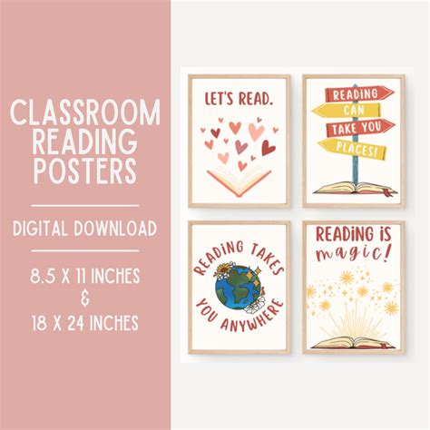 Reading Posters for Classroom Book Posters for Classroom - Etsy