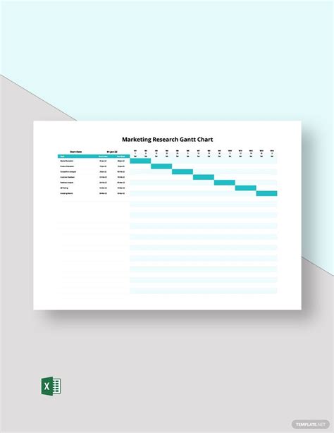 Marketing Research Gantt Chart Template in Excel - Download | Template.net