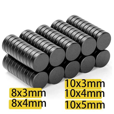 80 100 8x3 8x4 10x3 10x4 10x5 Dia10 Schwarze Runde Magnete Permanent