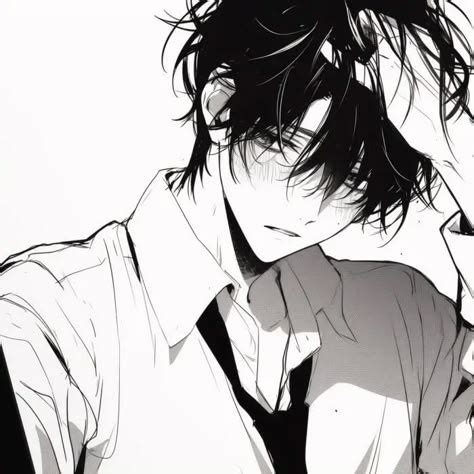 Black and White Pfp Boy