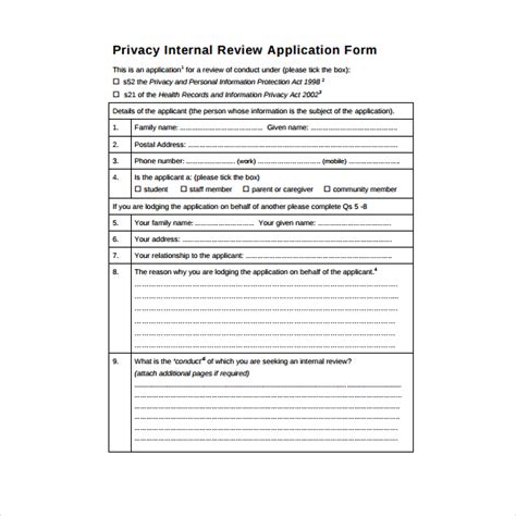 4+ Internal Application Form Templates - PDF | Free & Premium Templates 