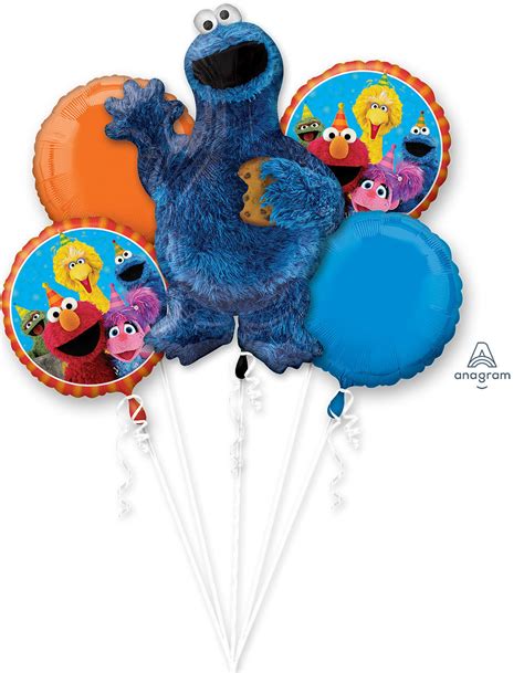 Sesame Street Cookie Monster Balloon Bouquet Birthday Balloon Bouquet ...