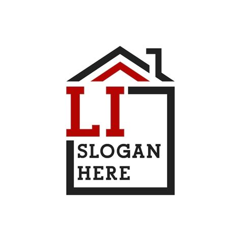 Premium Vector Initial Li House Logo For Roofing Letter Li Real