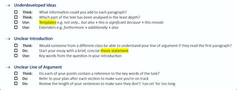 Target Tick Sheet to Improve Analytical Writing | English Teaching Resource