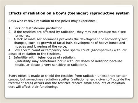 Effect Of Radiation On Reproductive Health