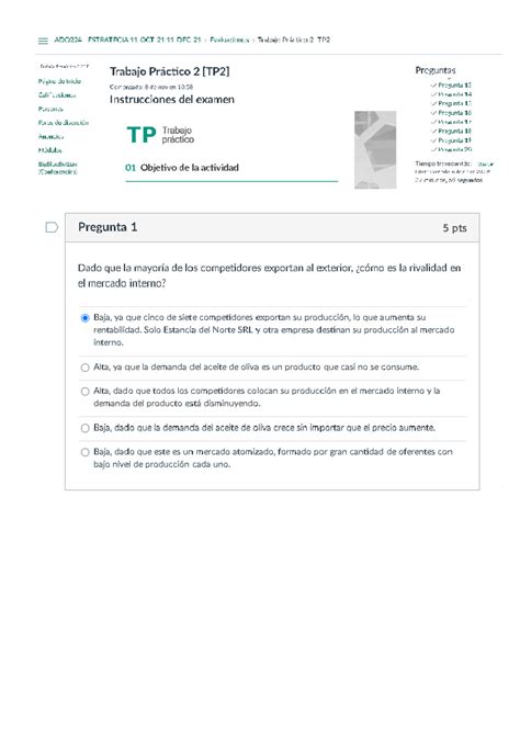 TP 2 Estrategia 925 Puntos ADO224 ESTRATEGIA Evaluaciones Trabajo