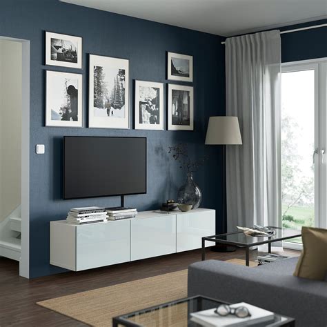 BestÅ Tv Bench With Doors Whiteselsviken Light Grey Blue Ikea