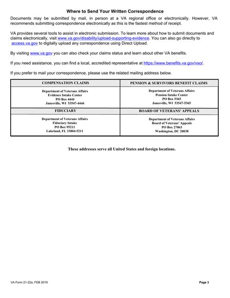 Va Form 21 22a Download Fillable Pdf Or Fill Online Appointment Of