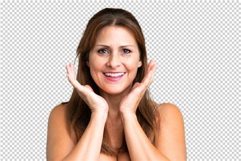 Premium Psd Middle Age Woman Over Isolated Background Portrait