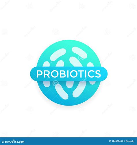 Probiotics Bacteria Vector Badge Stock Vector Illustration Of