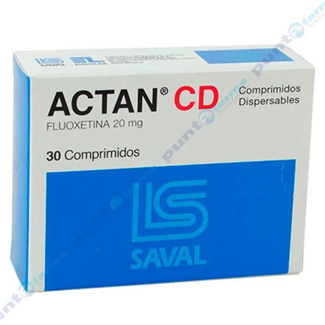 Actan Cd Fluoxetina Mg Caja De Comprimidos Punto Farma