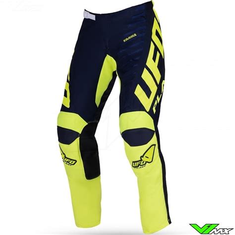 UFO Kimura 2022 Motocross Pants Blue Fluo Yellow