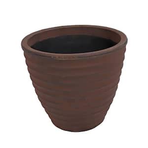 Sunnydaze Decor In Rust Single Arabella Resin Outdoor Flower Pot