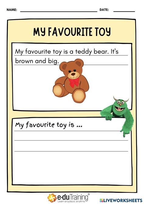 My Favourite Toy Live Worksheets