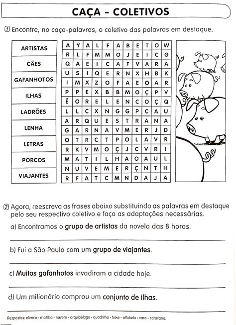 Atividade Substantivos Coletivos Hora De Colorir Atividades