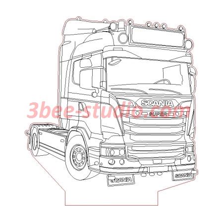 Scania R Truck D Illusion Lamp Plan Vector File Bee Studio In