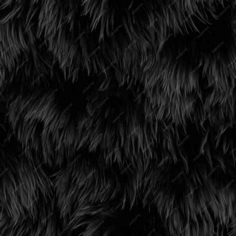 Premium AI Image | Seamless pattern Black fur texture Natural fur AI generation