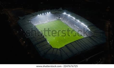 Aerial Establishing Shot Whole Stadium Soccer Stock Photo 2247676725 ...