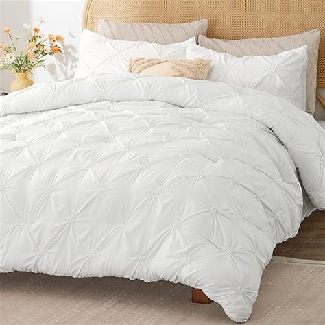 Amazon BEDELITE White King Size Comforter Set 3 Pieces Boho