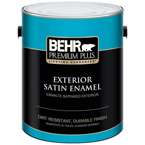 Behr Premium Plus Gal Ultra Pure White Satin Enamel Exterior Paint