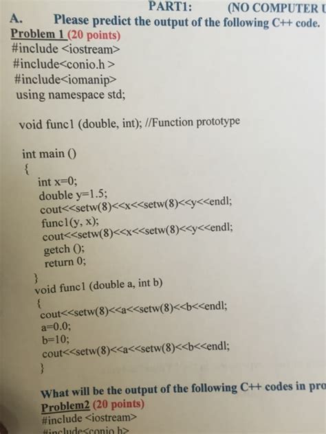 Solved Predict The Output Of The Following C Code