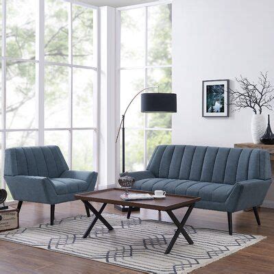 George Oliver Elaina Piece Standard Living Room Set Upholstery Color