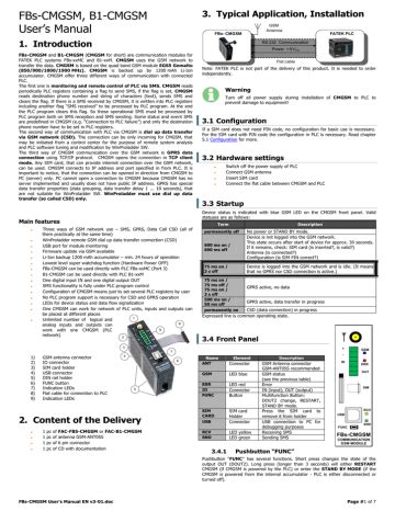 FATEK GSM Module FBs CMGSM B1 CMGSM User S Manual Manualzz